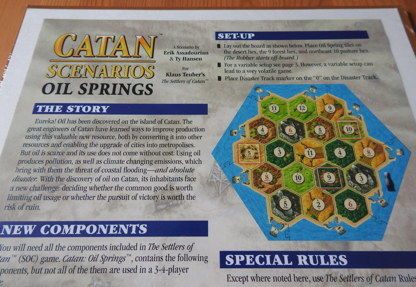 Catan Scenarios - Oil Springs | Mini Expansion - Green Zink Games
