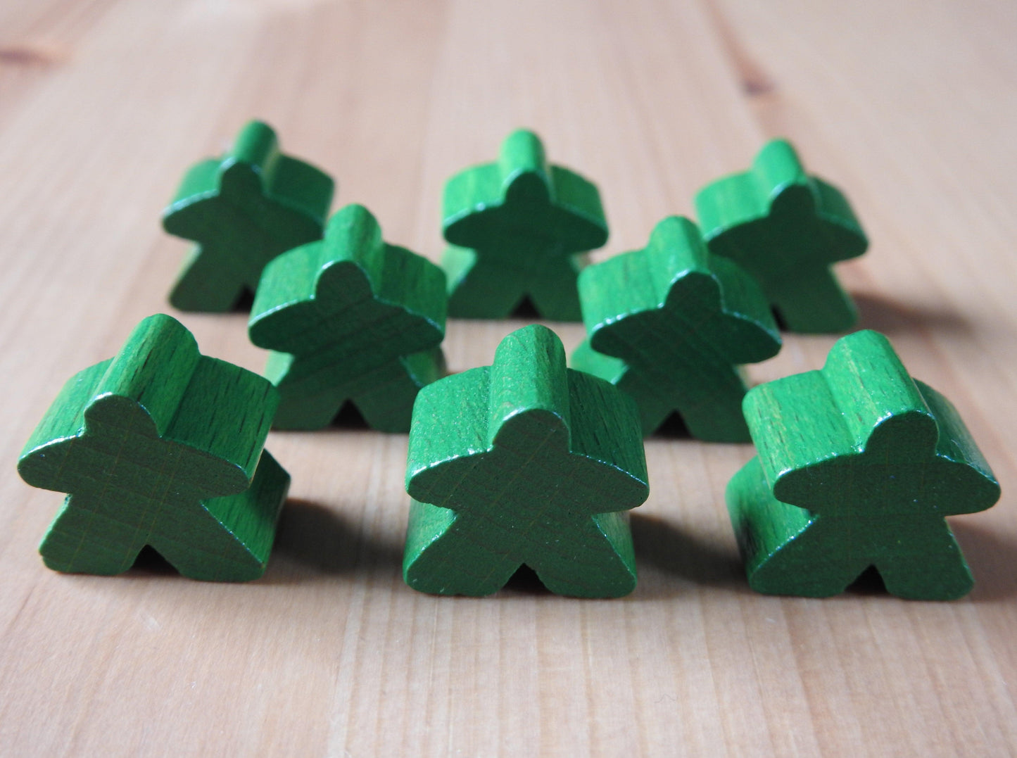 Carcassonne - 8 Wooden Meeples Set | Accessory - Green Zink Games