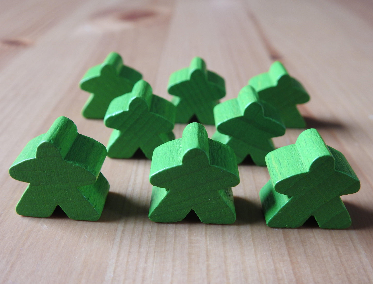 Carcassonne - 8 Wooden Meeples Set | Accessory - Green Zink Games