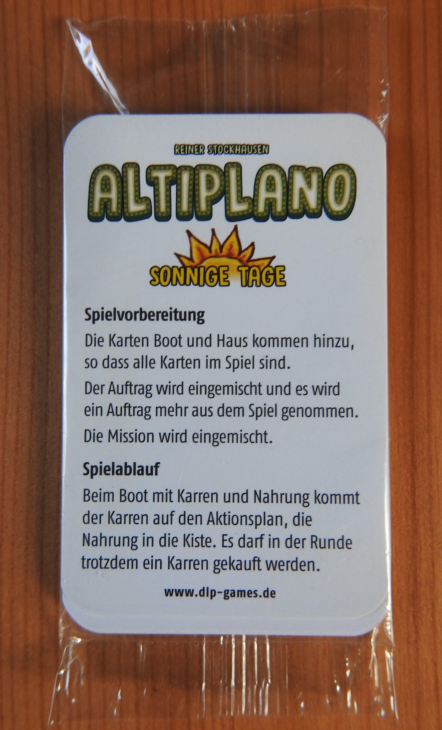 Altiplano - Sunny Days | Mini Expansion - Green Zink Games