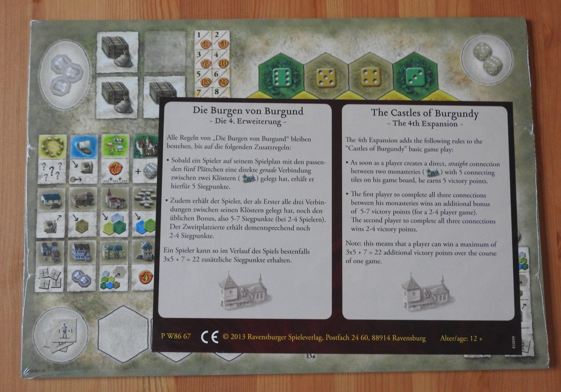 Castles of Burgundy - Monastery Boards | 4th Expansion - Green Zink Games