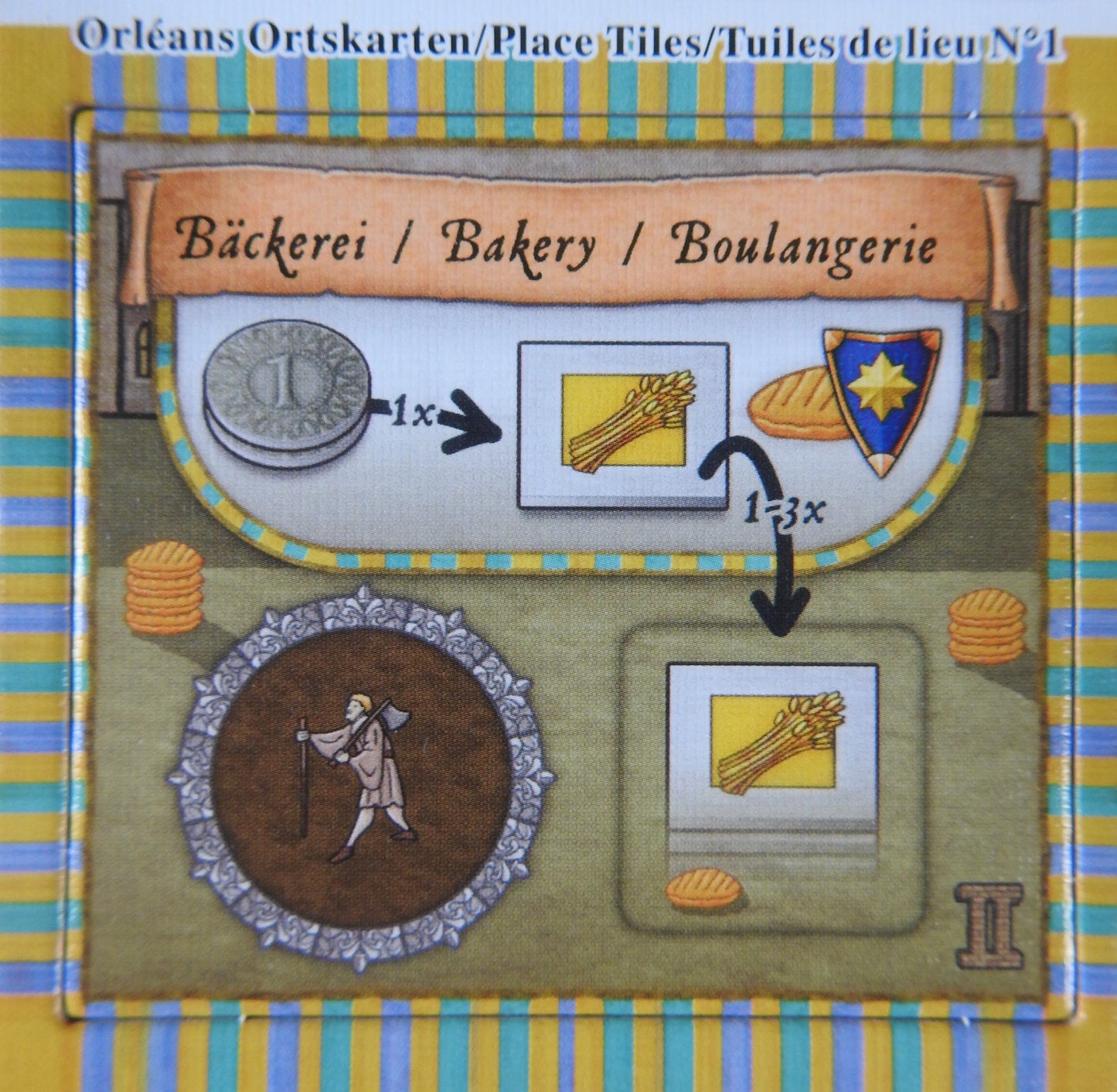 Close-up view of the Bakery place tile.