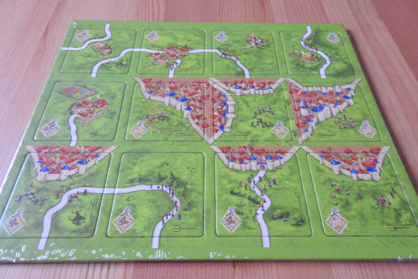 Side view of all the tiles.