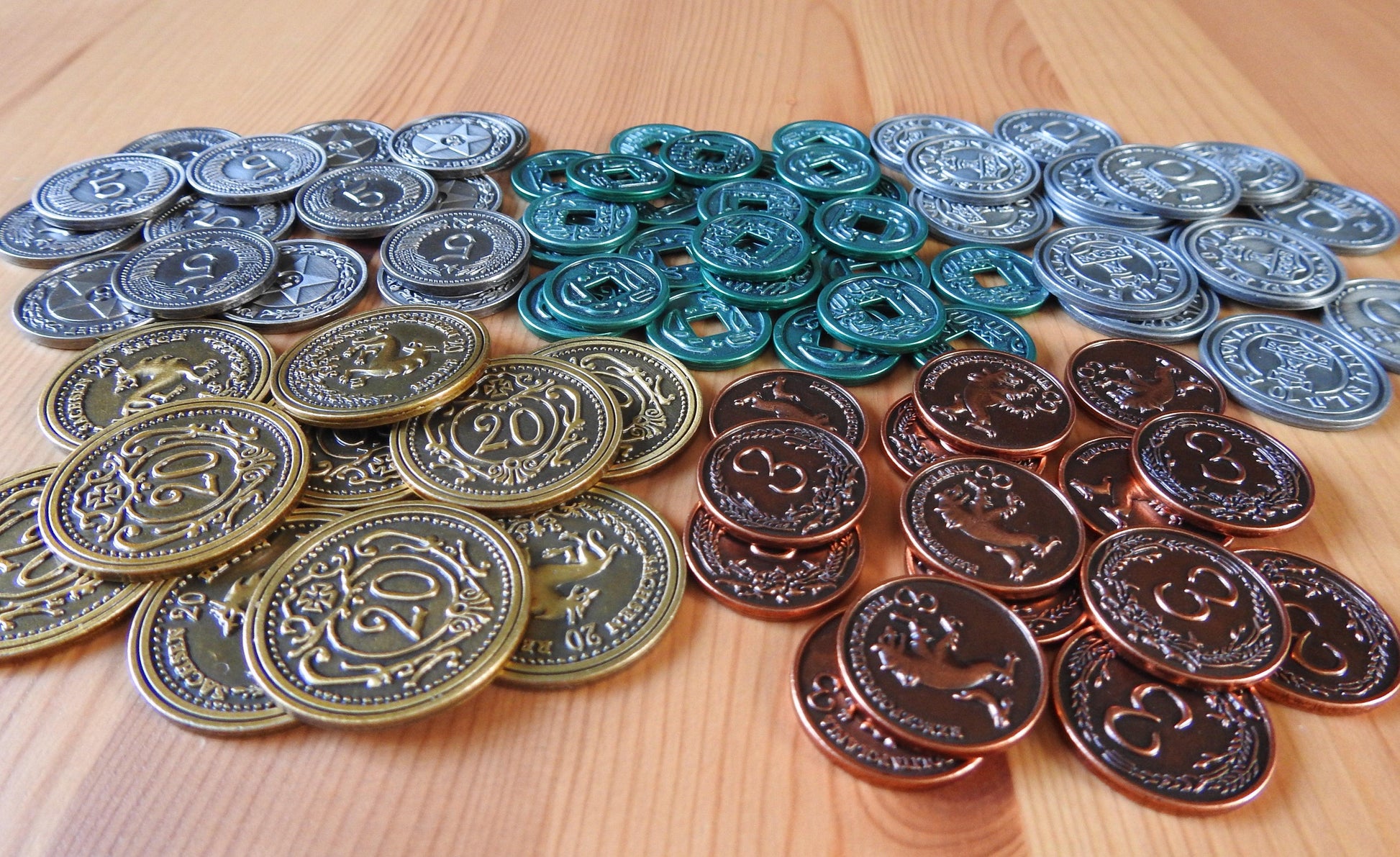 Scythe - Metal Coins | Accessory - Green Zink Games
