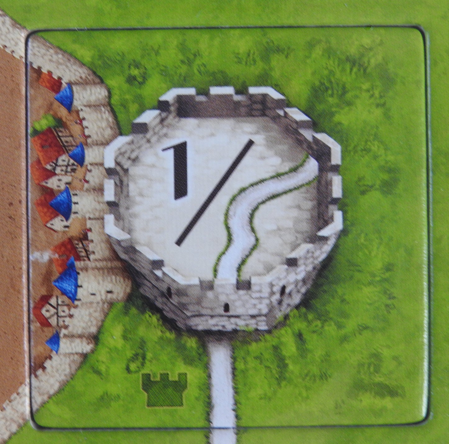 Close-up view of another Watchtower tile next to the city walls.