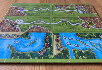 Closer view of the Markets of Leipzig mini expansion for Carcassonne.