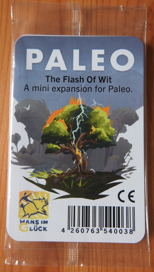 Front of the deck of cards for this Paleo Fash of Wit mini expansion.