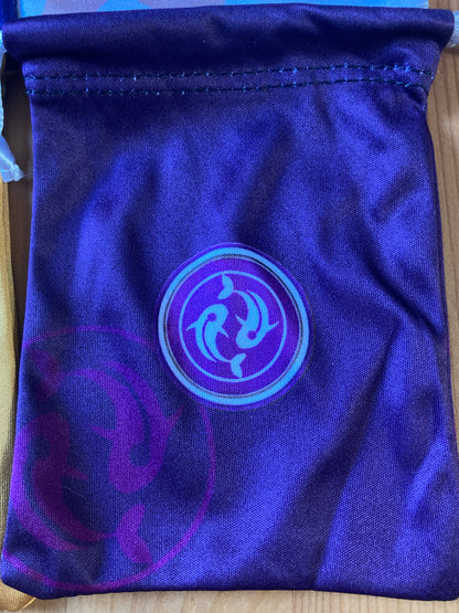Close-up of a blue bag from this Scythe 7 Faction Bags accessory.