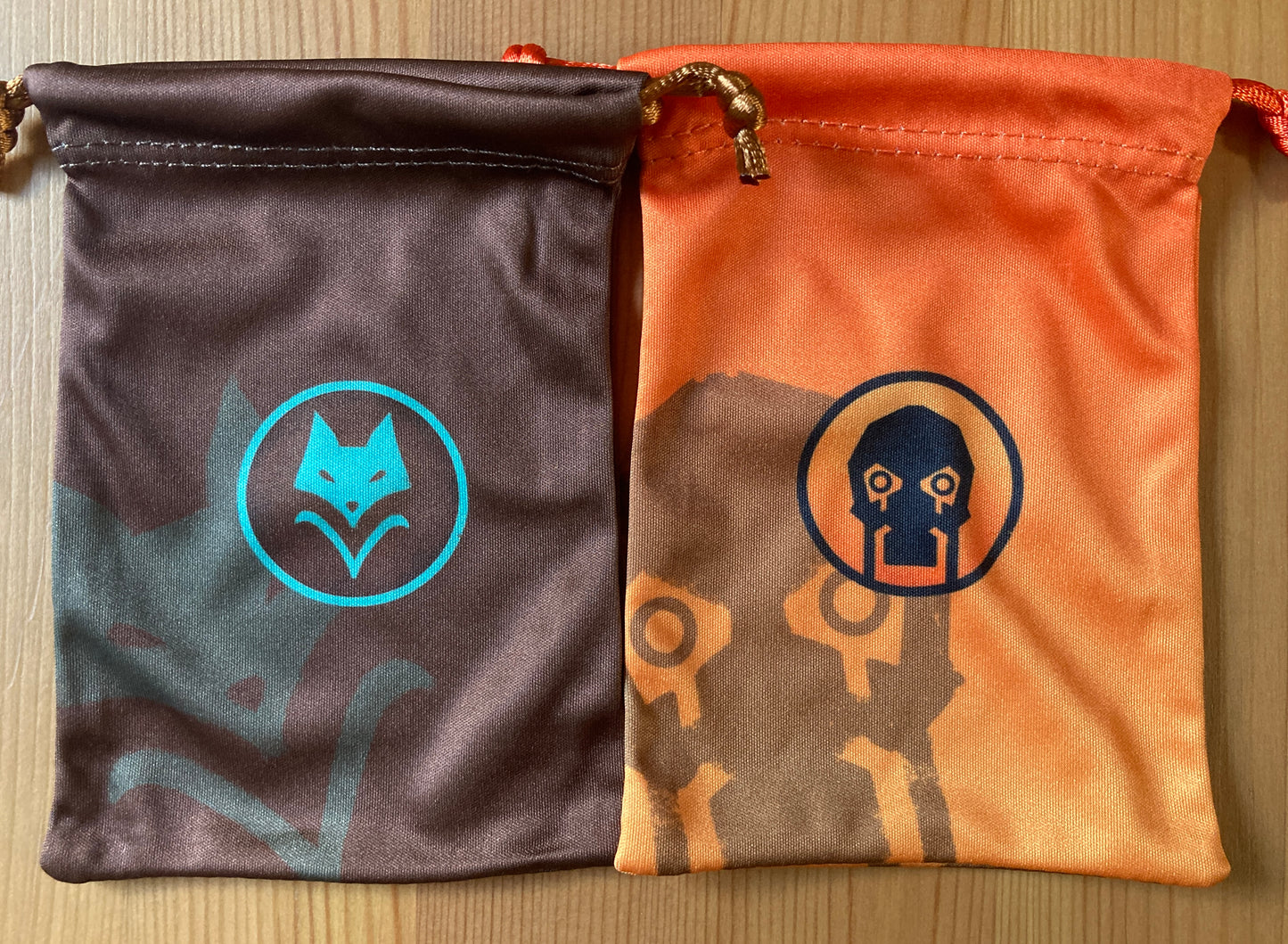 View of the 2 bags that come with this Scythe 2 Rise of Fenris Expansion Bags accessory.