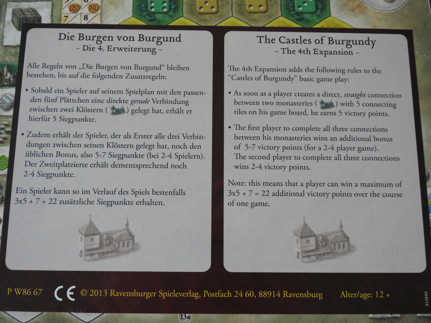 A closer view of the rule sheet that comes with this expansion.
