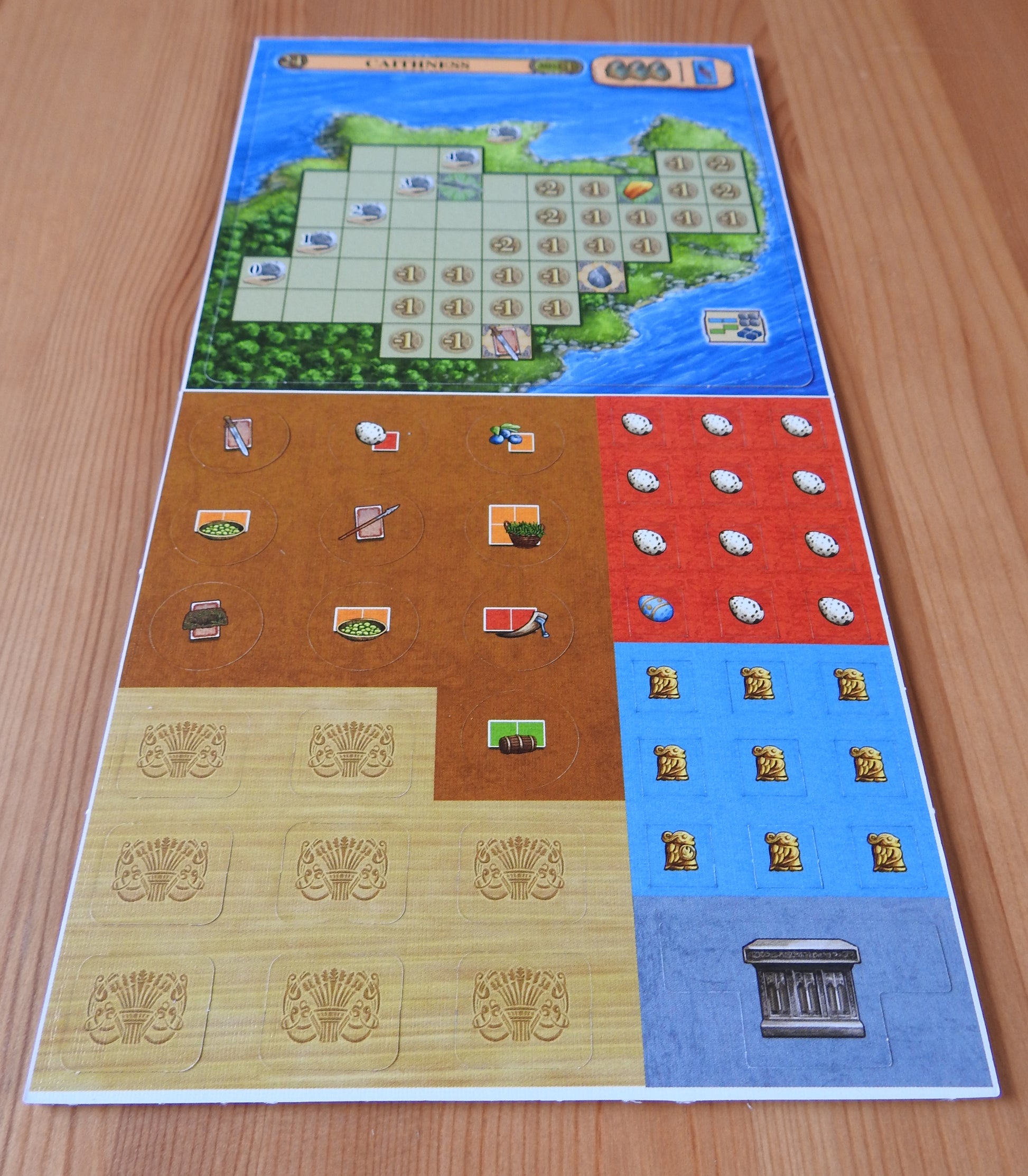Another view showing the Caithness side of the mini expansion for Feast for Odin.