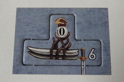 Close up of the ice skates tile for Feast for Odin New Special Tiles mini expansion.