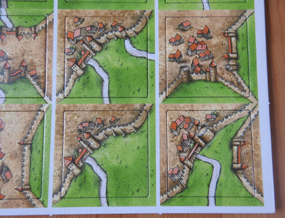 Close-up of the final 4 tiles, with further cities and roads featured.