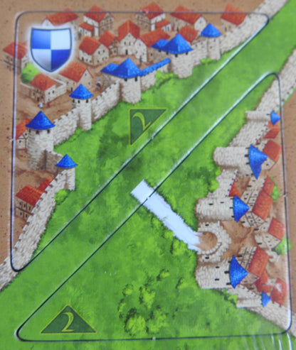 Close-up of 2 half tiles showing city walls.