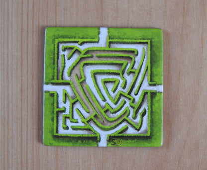 View of the Labyrinth (New Edition) tile included with this Carcassonne Mini Expansion.