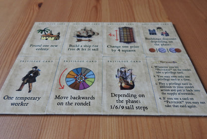 Another view of all 8 of the Privilege tiles for Navegador.
