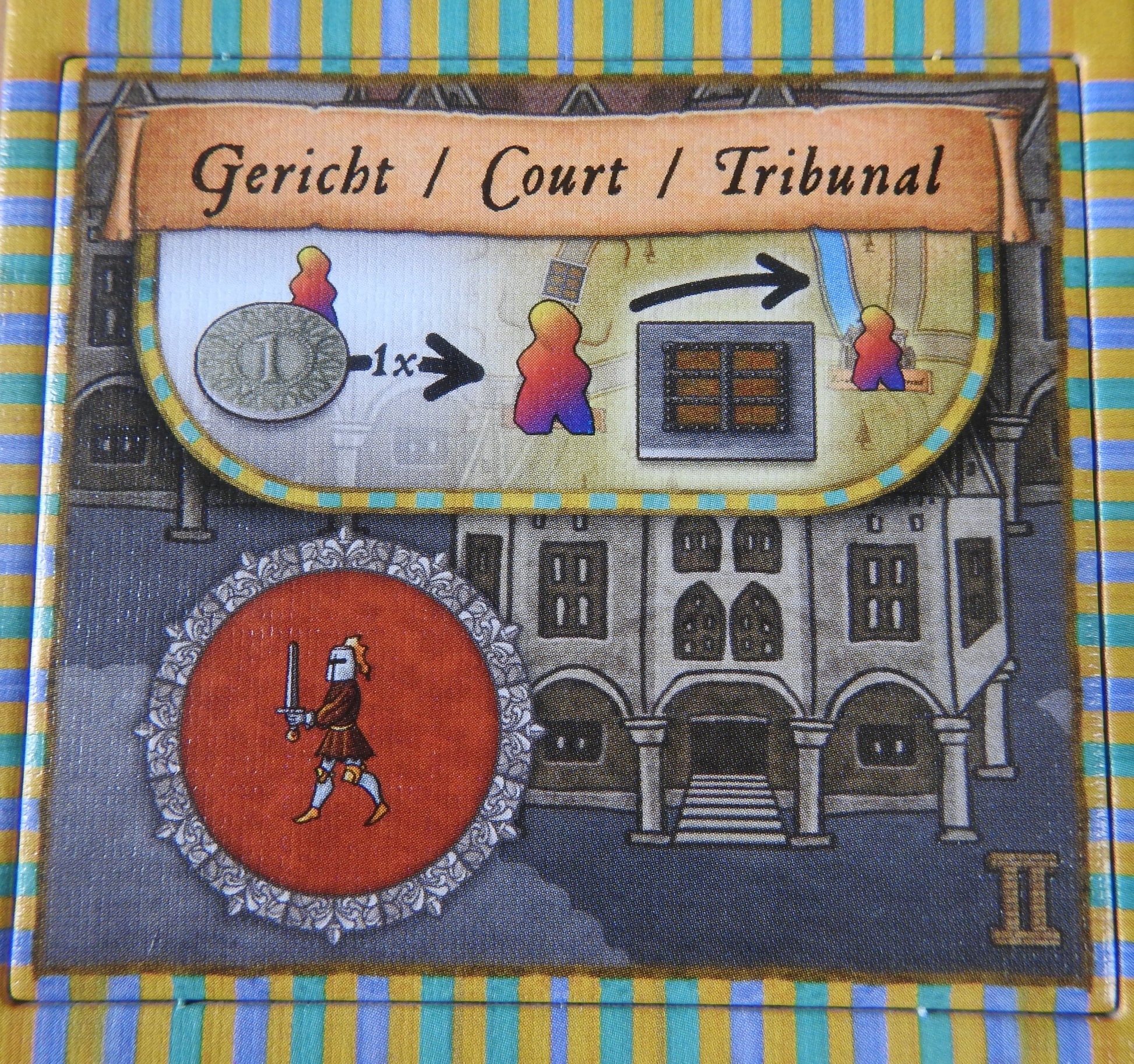 Close-up view of the Court new place tile.