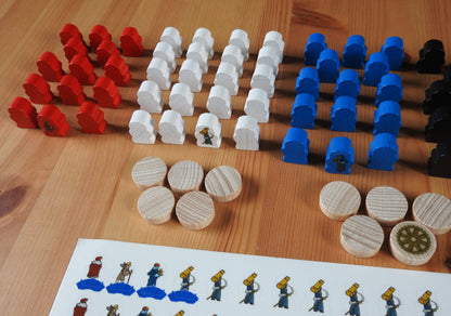 View of some of the assorted figures and tokens included.