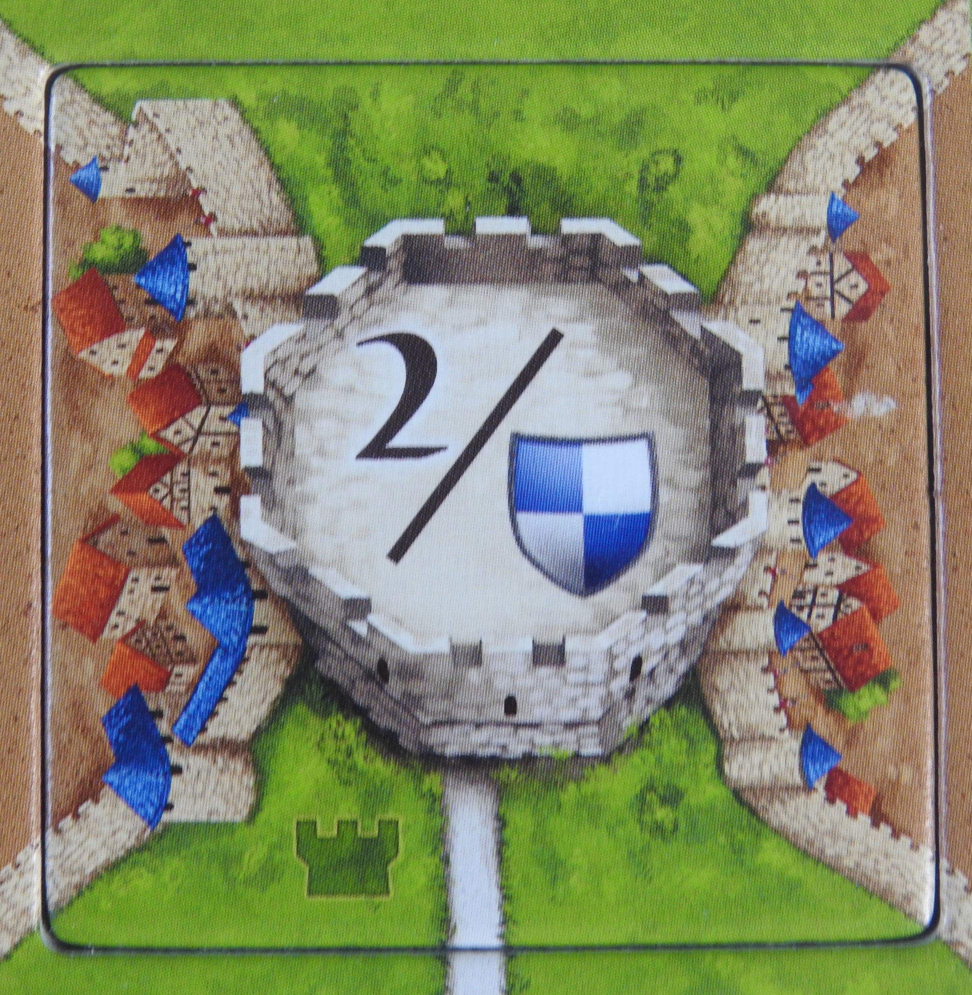 Close-up view of one of the Watchtower tiles.